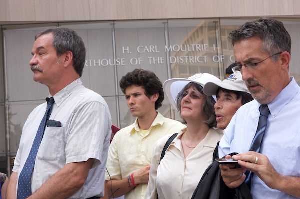 Glick and supporters await sentence